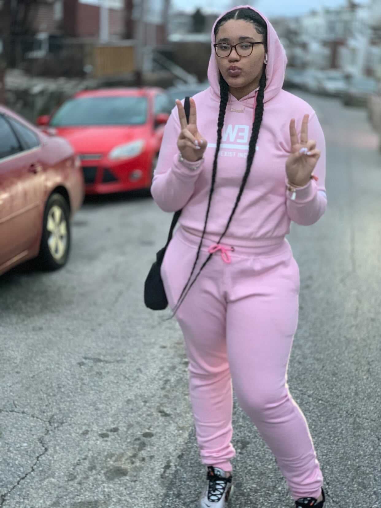 Tall Pink Cotton Fleece Sweatpants