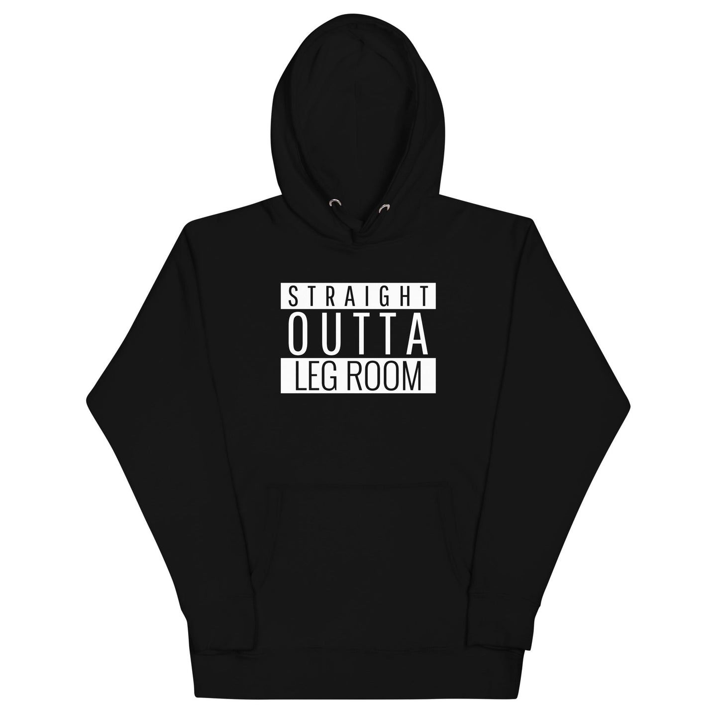 Vintage Black Straight Outta Legroom Unisex Hoodie