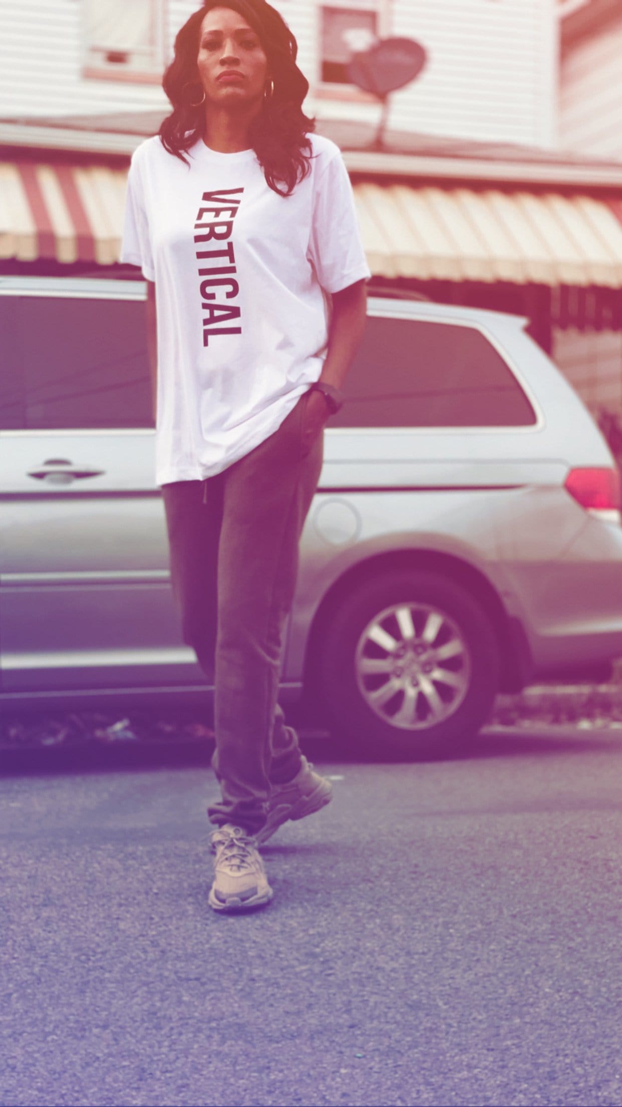 Anita Pingue Wearing Olive Tall 35" inseam Cotton Fleece Jogger Pants