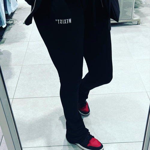 Black Tall Girl Stacked Joggers