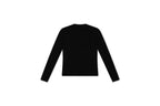  tall black long sleeve, tall essential crew, tall women’s basics, black crewneck tall fit
