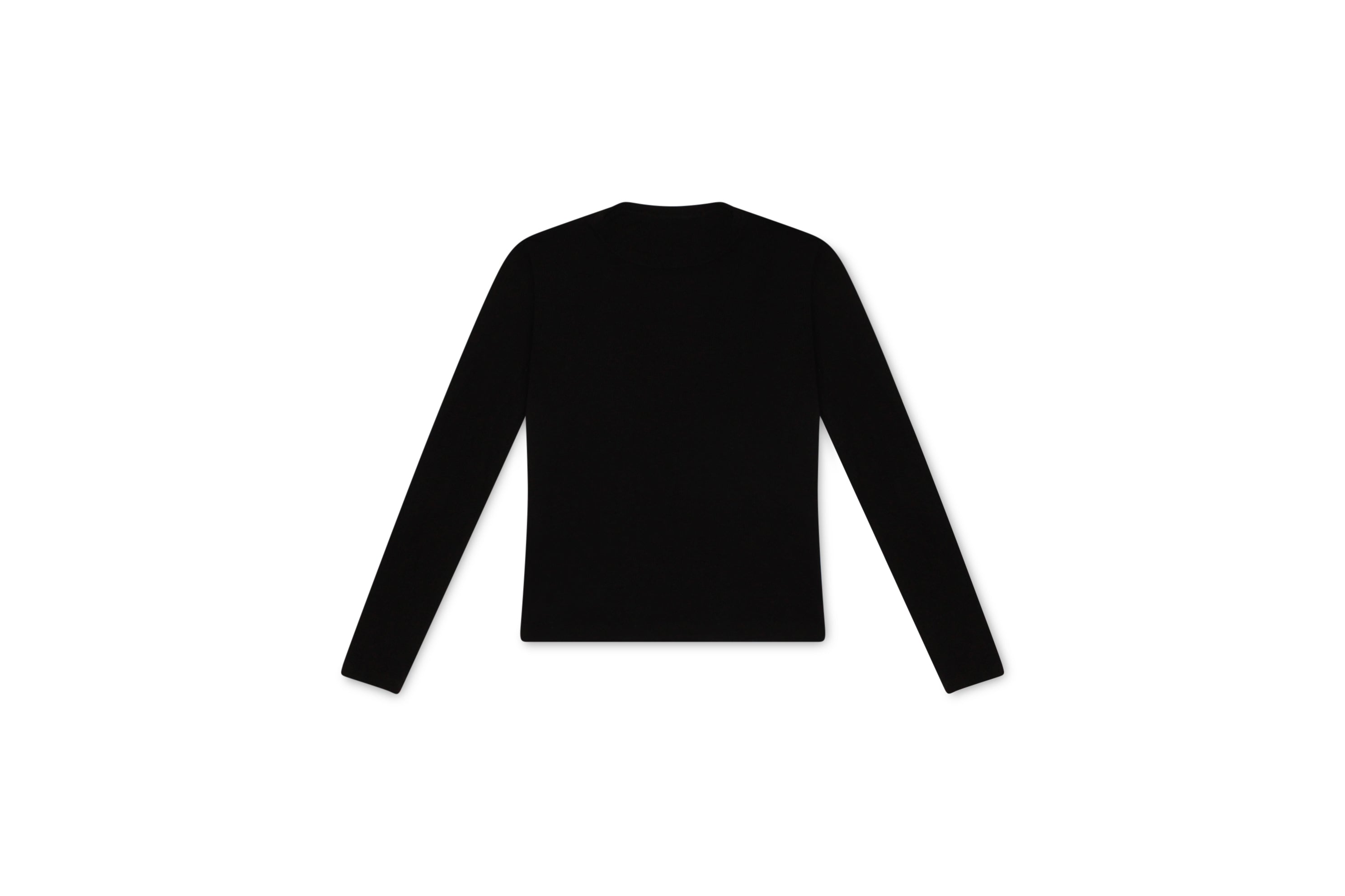  tall black long sleeve, tall essential crew, tall women’s basics, black crewneck tall fit