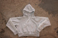 Gray Varsity Cropped Hoodie