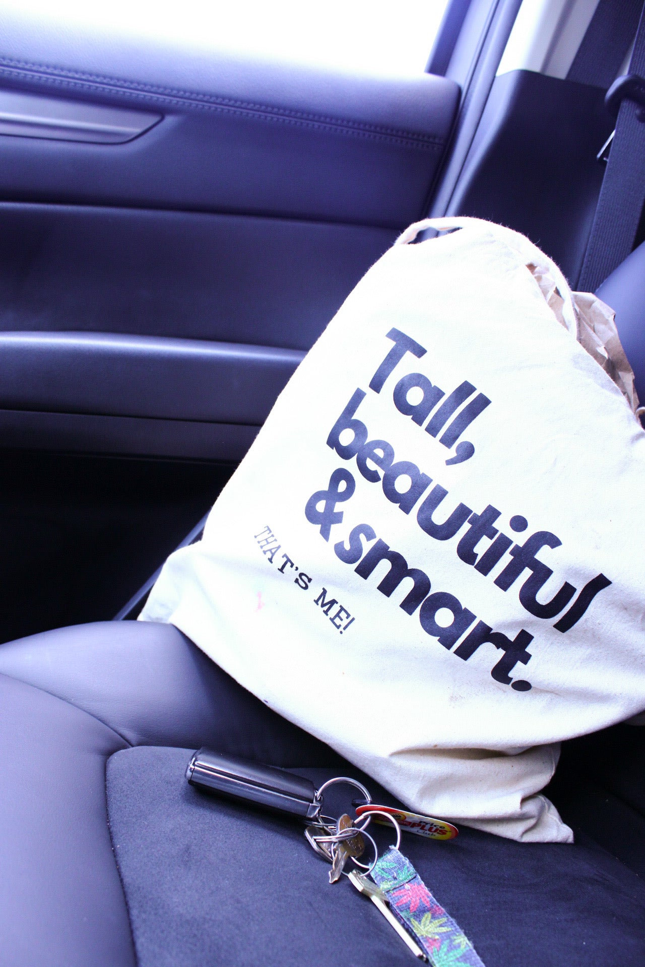 Tall, beautiful and smart tote bag