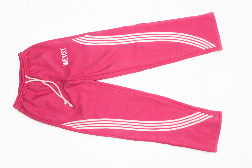 Pink Varsity Joggers