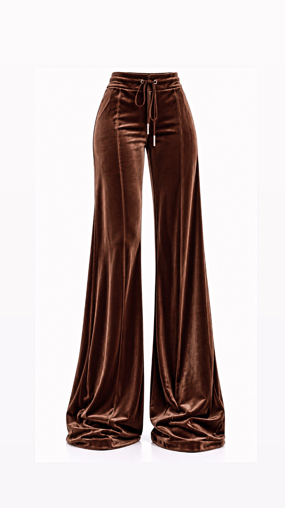 After Hours Velour Flow Trouser — Chocolate