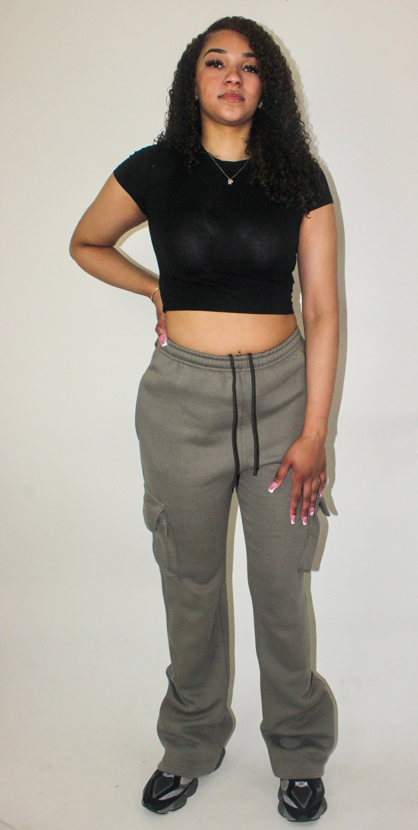 Steel Mist Cargo Sweatpants