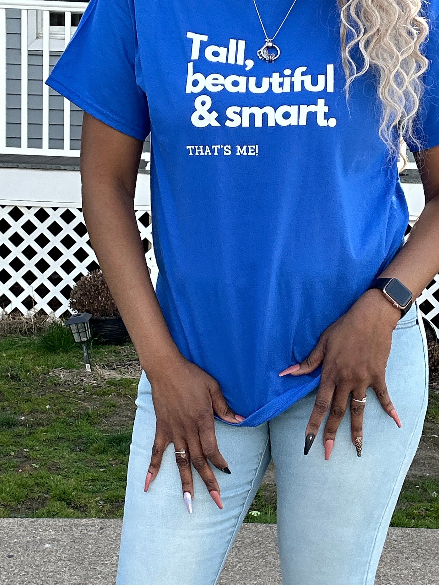 Royal Blue Tall Beautiful & Smart T-shirt