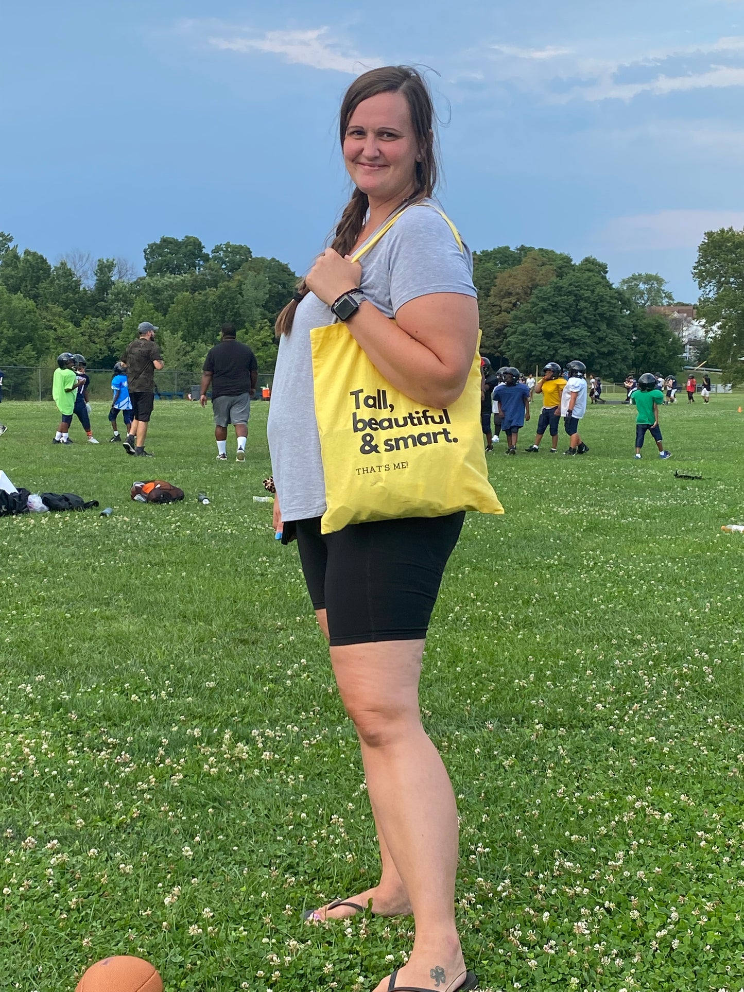 Tall, beautiful and smart tote bag