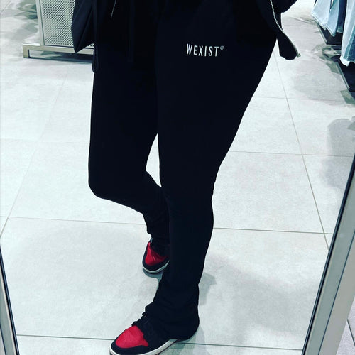 Black Stacked Joggers -  Tall Girl Fit