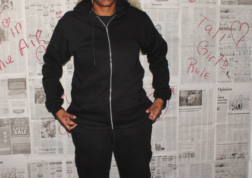 Black Tall Size Hoodie