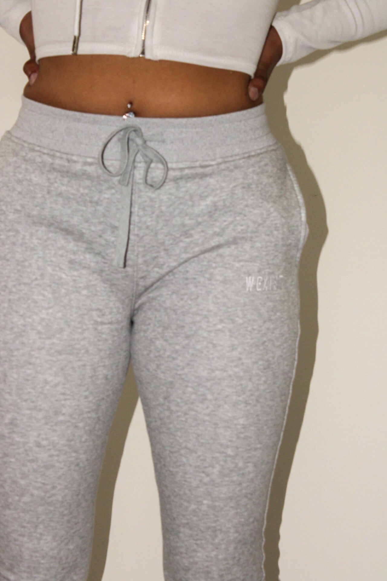 Gray Tall Girl Flared Stacked  Sweatpants