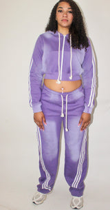 Purple Varsity Joggers
