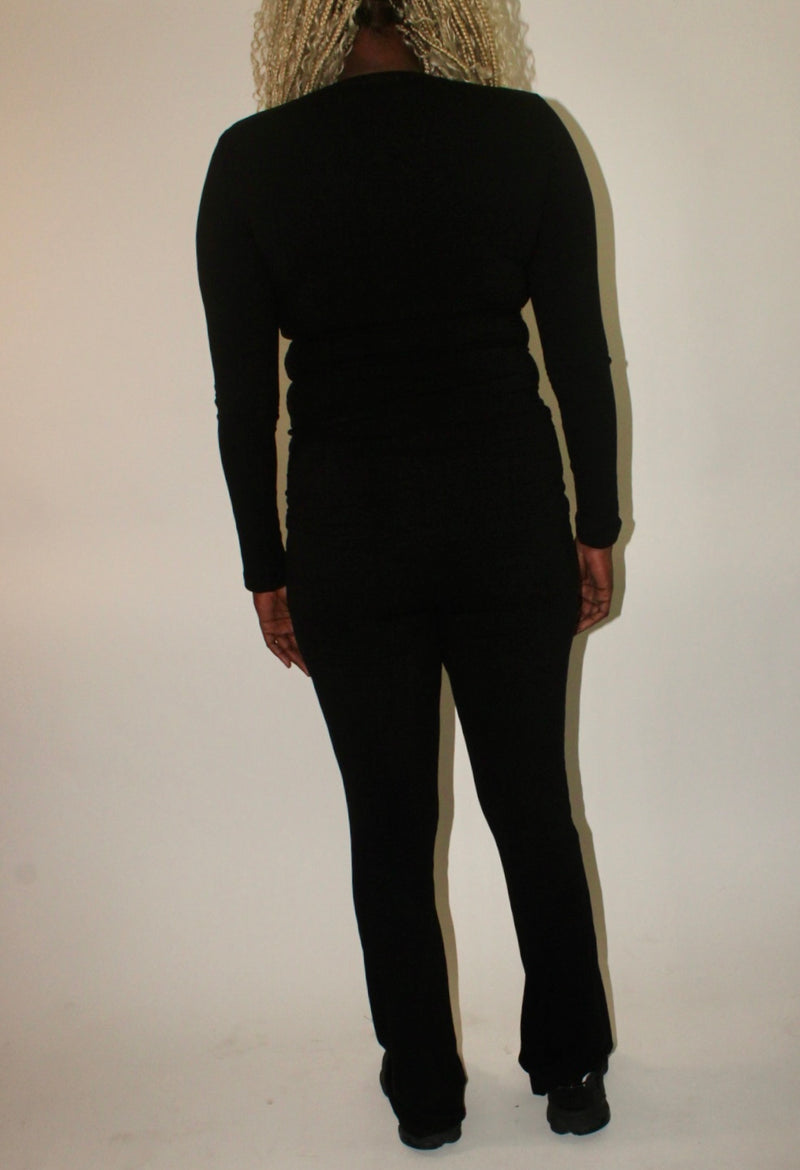 Tall Black Flared Leggings