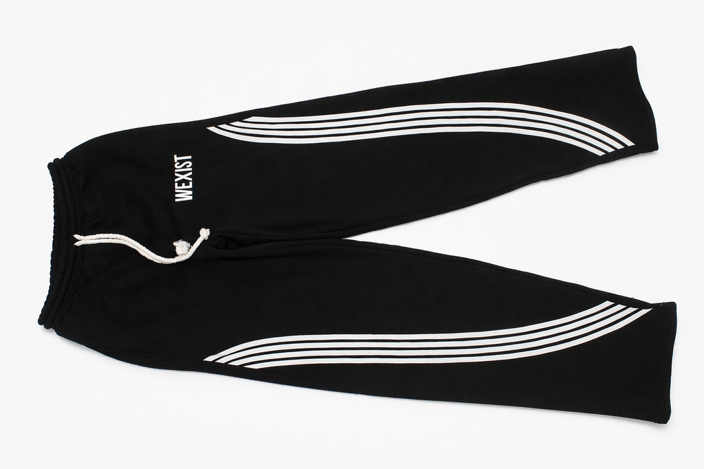 Black Varsity Joggers