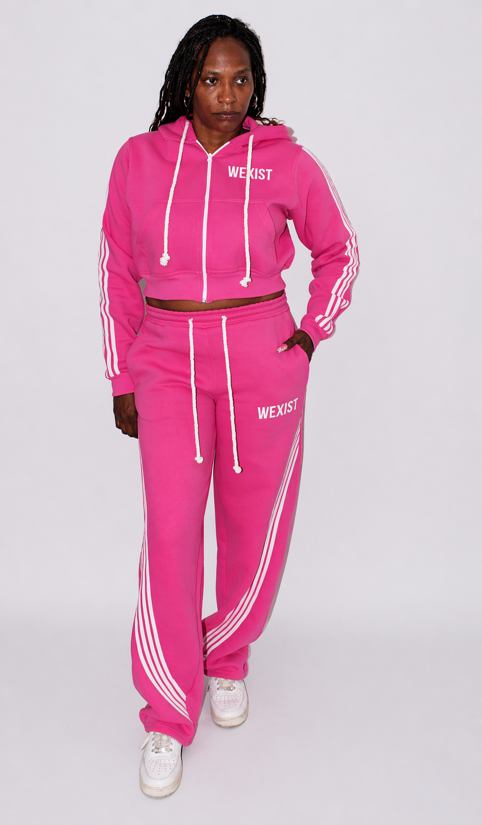 Pink Varsity Joggers