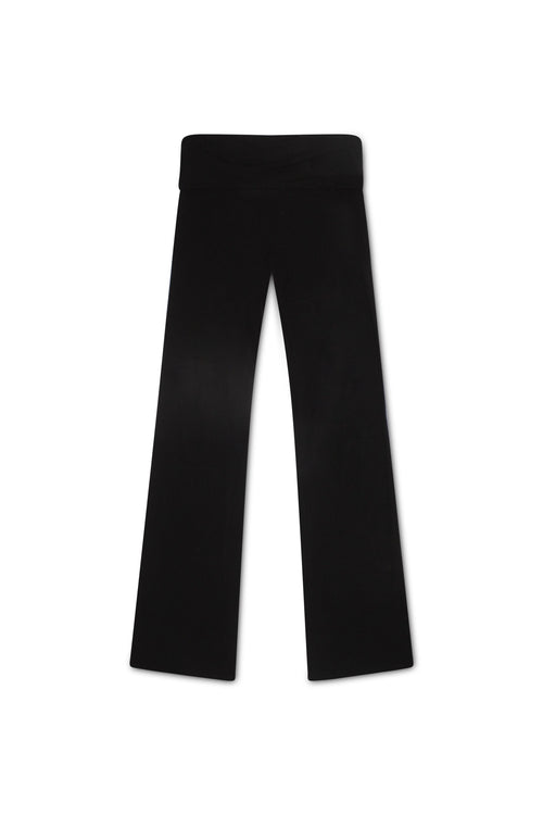 Black  Fold-Over Pants- PREORDER 6 weeks