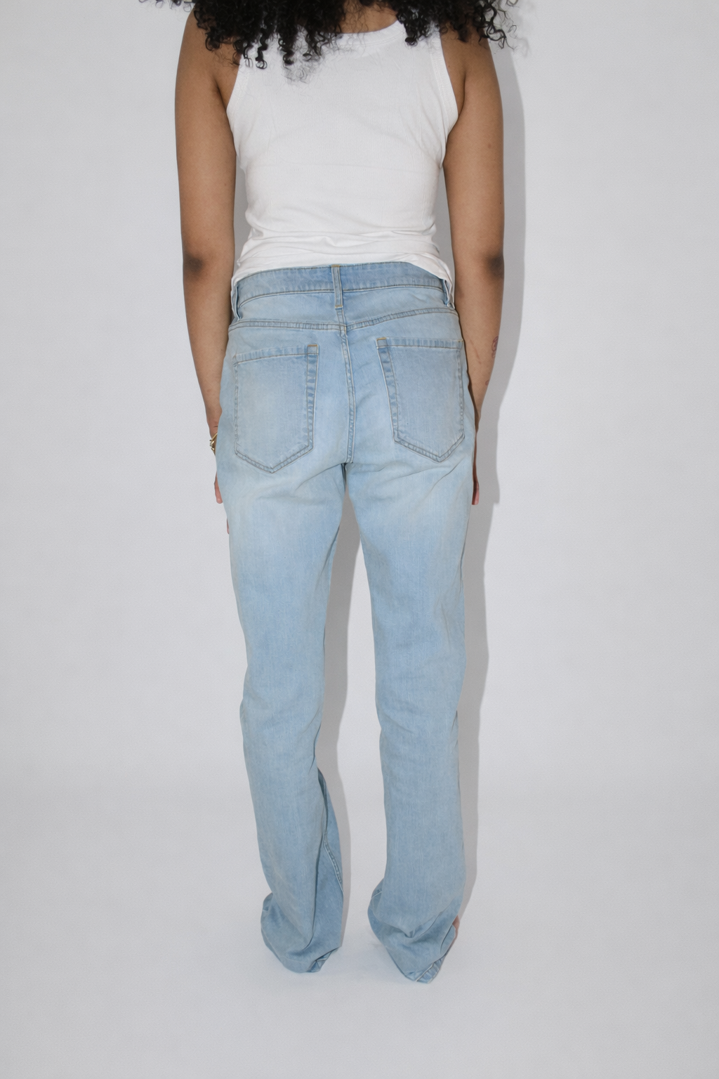The Core Tall Straight Jean — Ice Wash Distressed