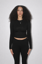 Obsidian Ribbed Long Sleeve