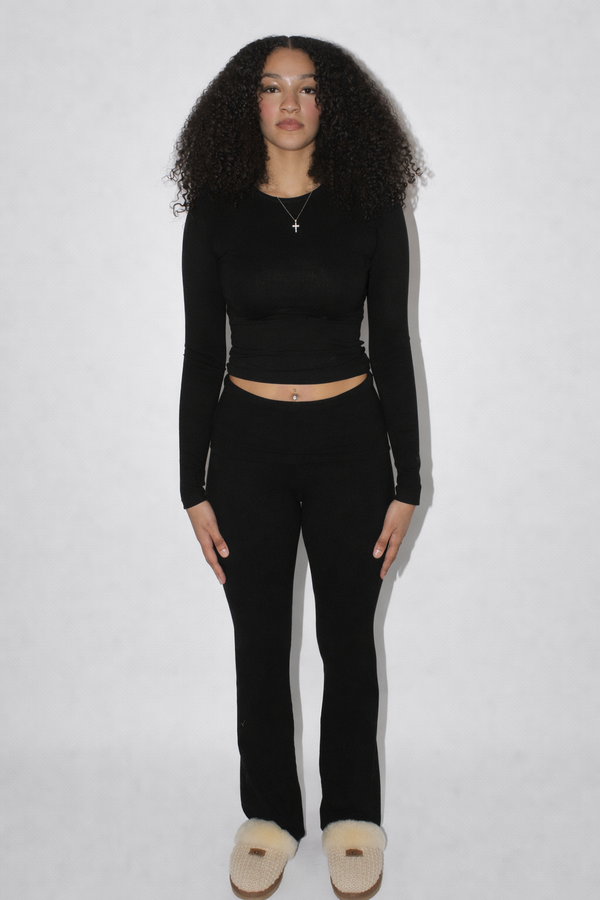 Obsidian Fold-Over Pants Set