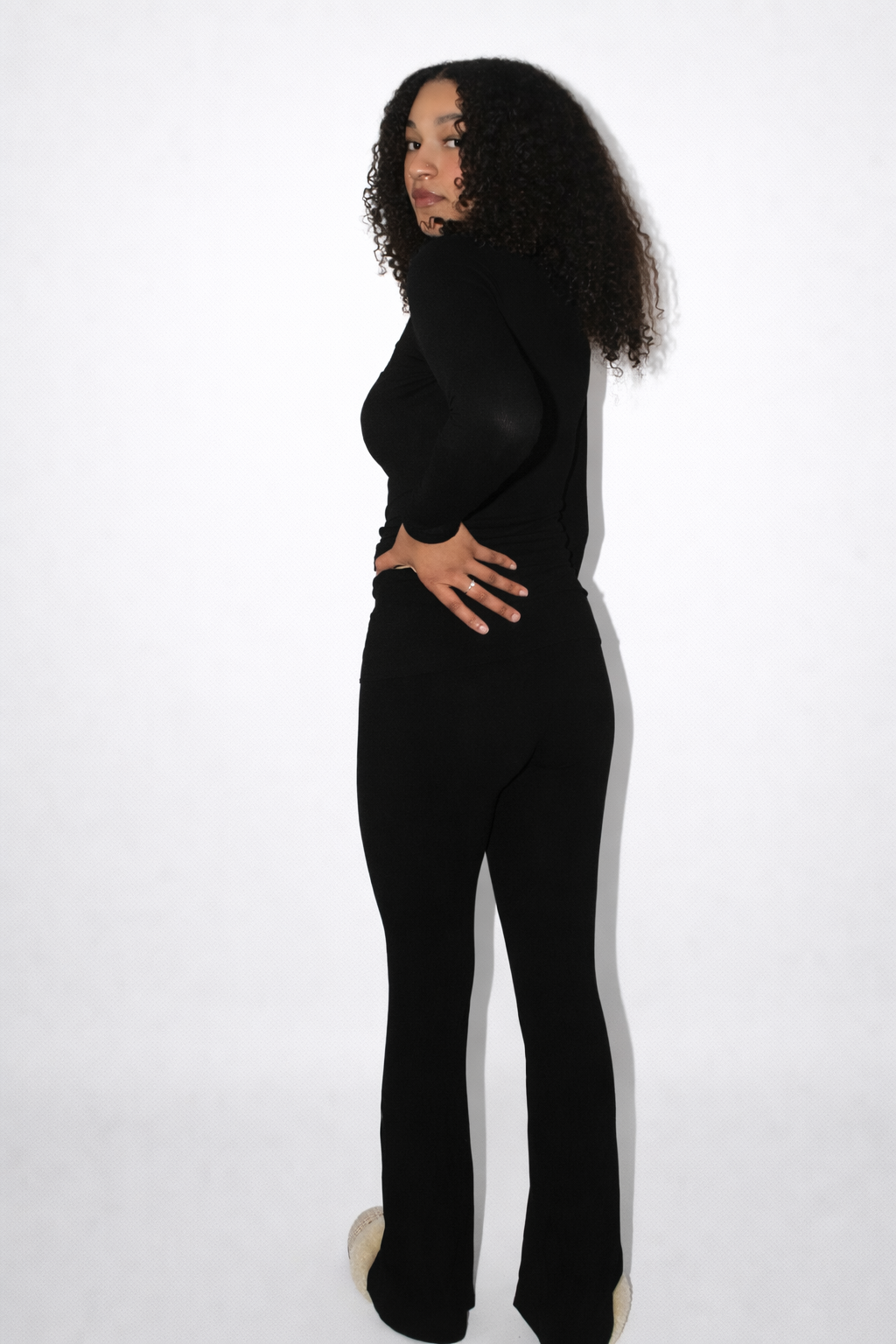 Obsidian Fold-Over Pants