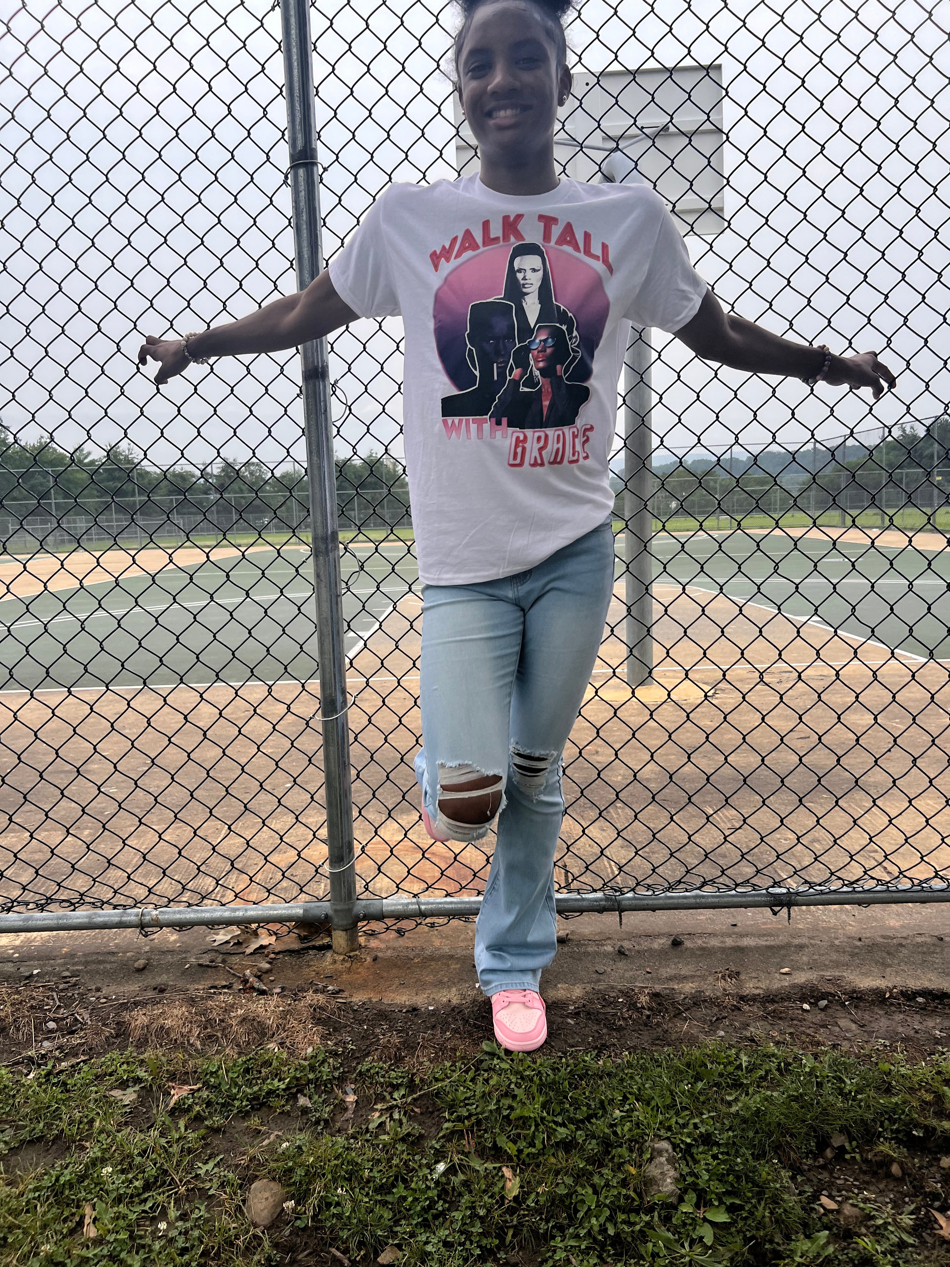 Blue Flared Distressed Jeans