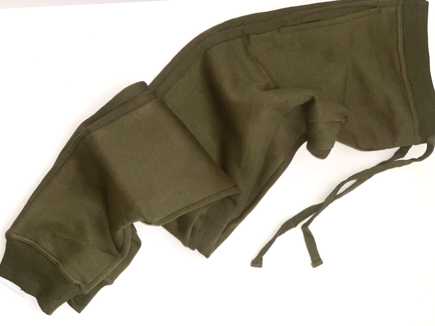 Olive WEXIST Cotton Fleece Joggers For Tall Girls