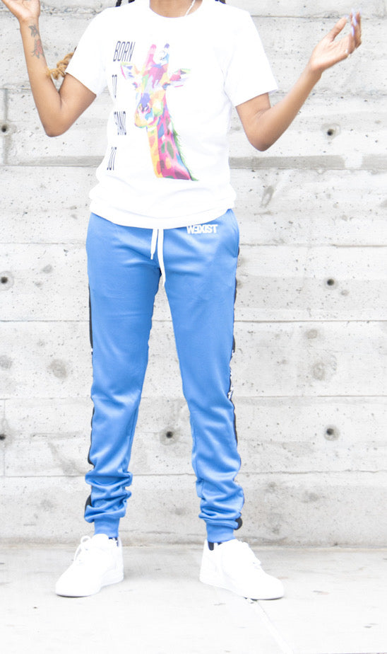 CEO anita pingue wearing wexist white born to stand out unisex tshirt