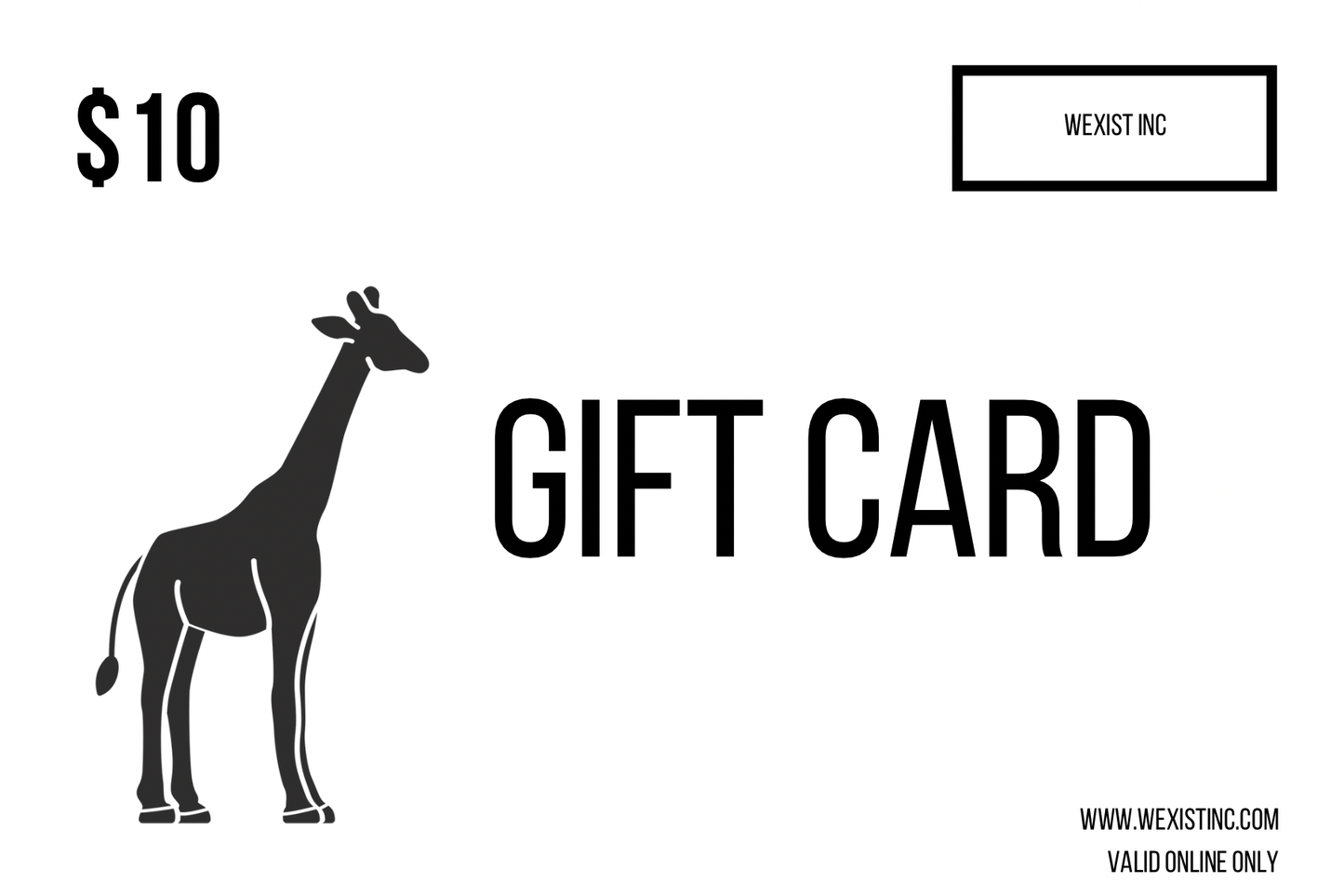 WEXIST GIFT CARD